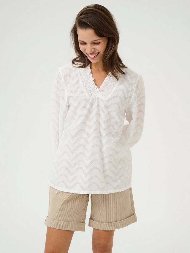 Хлопковая текстурированная блузка victoria с v-образным вырезом KAFFE, цвет Chalk
Хлопковая текстурированная блузка victoria с v-образным вырезом KAFFE, цвет Chalk