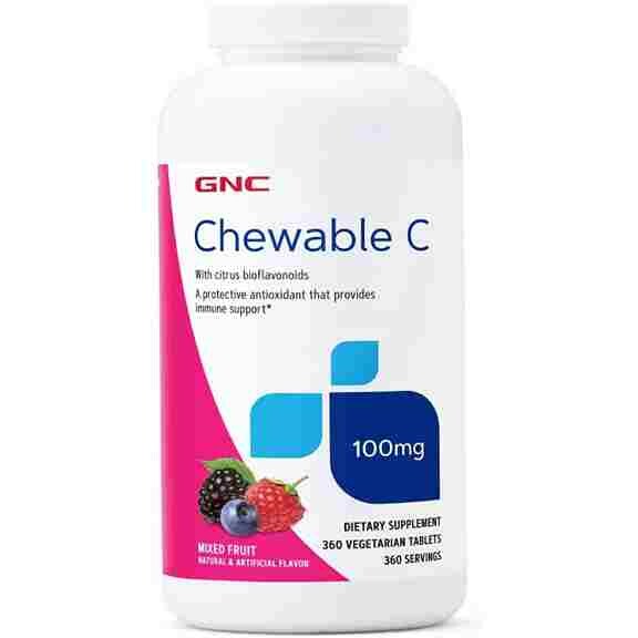 Витамин С GNC Chewable C 100 мг, 360 таблеток
Витамин С GNC Chewable C 100 мг, 360 таблеток
