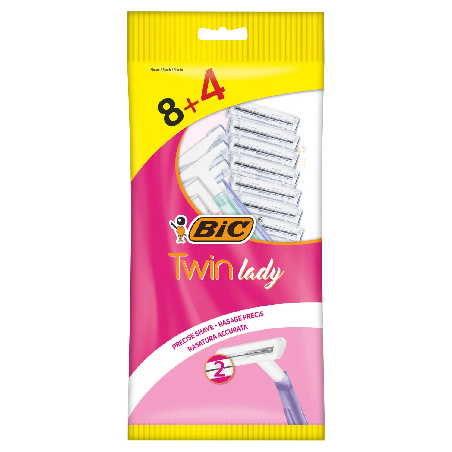 Bic Twin Lady женская бритва, 8+4 шт/уп.
Bic Twin Lady женская бритва, 8+4 шт/уп.