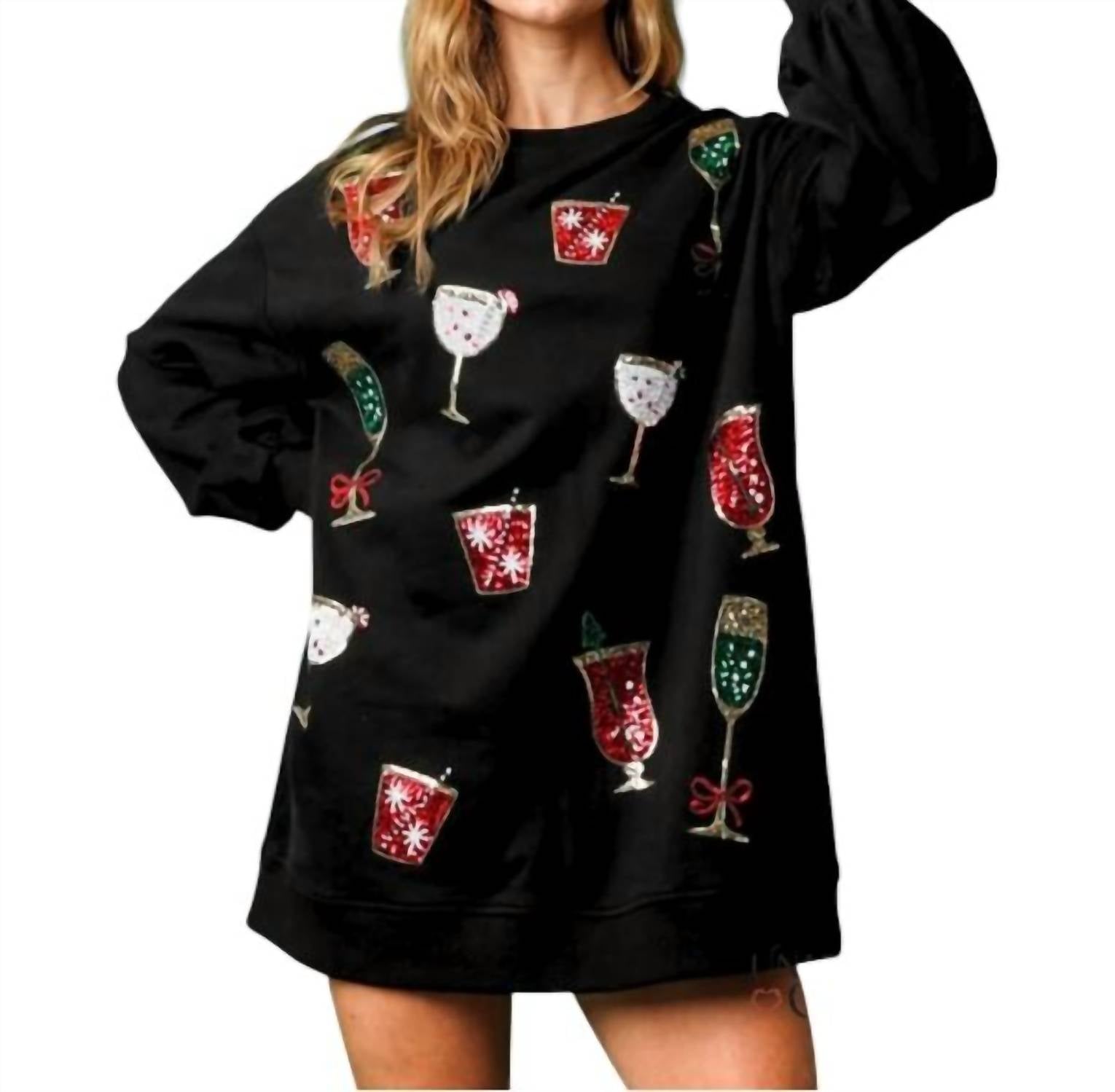 FANTASTIC FAWN Платье-толстовка с праздничной тематикой, украшенное вышивкой, черного цвета
FANTASTIC FAWN Платье-толстовка с праздничной тематикой, украшенное вышивкой, черного цвета