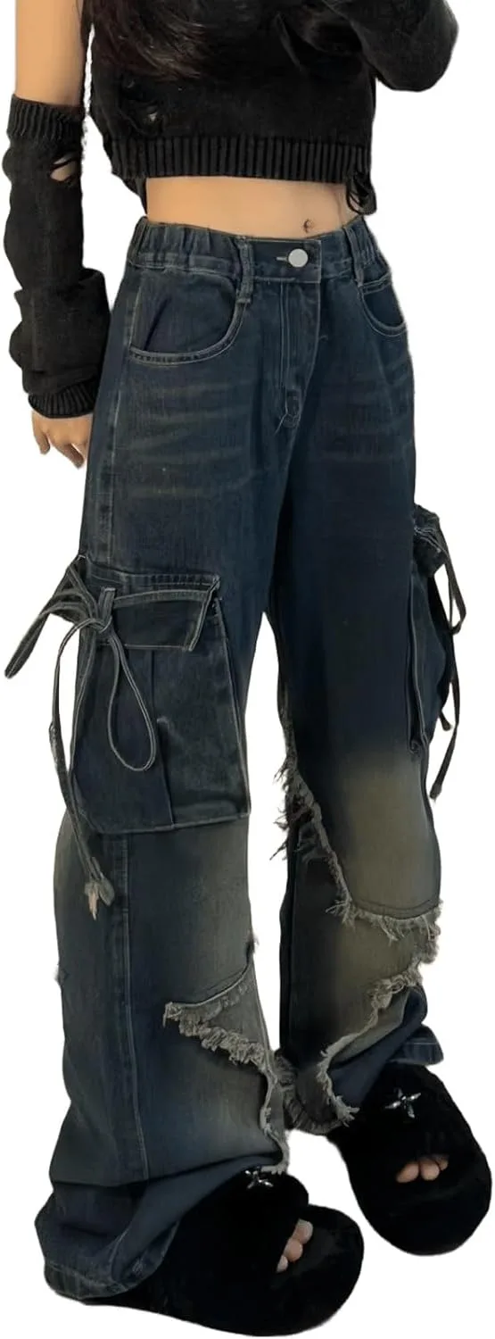 Джинсы женские прямые широкие с дизайном кармана-пентаграммы LREUIP
Джинсы женские прямые широкие с дизайном кармана-пентаграммы LREUIP