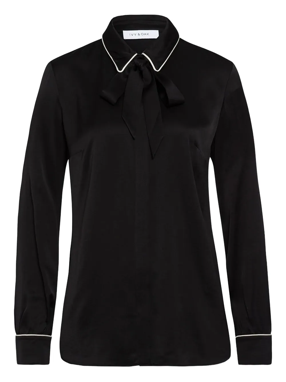 Блузка с бантом и контрастной окантовкой IVY OAK, черный
Блузка с бантом и контрастной окантовкой IVY OAK, черный