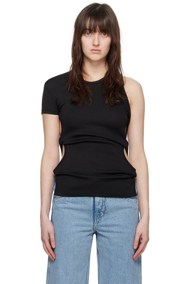 Футболка с открытым боковым разрезом Christopher Esber, черный
Футболка с открытым боковым разрезом Christopher Esber, черный