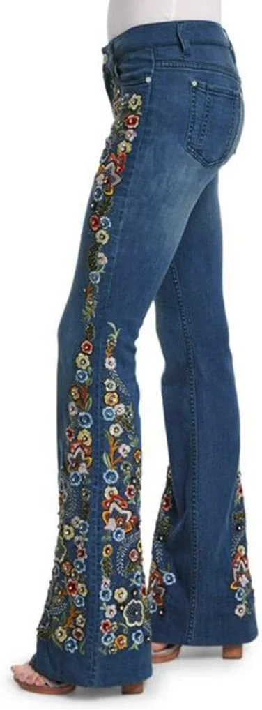 Джинсы Bell Bottom для женщин, Floral Embroidered High Rise Womenyiaor
Джинсы Bell Bottom для женщин, Floral Embroidered High Rise Womenyiaor