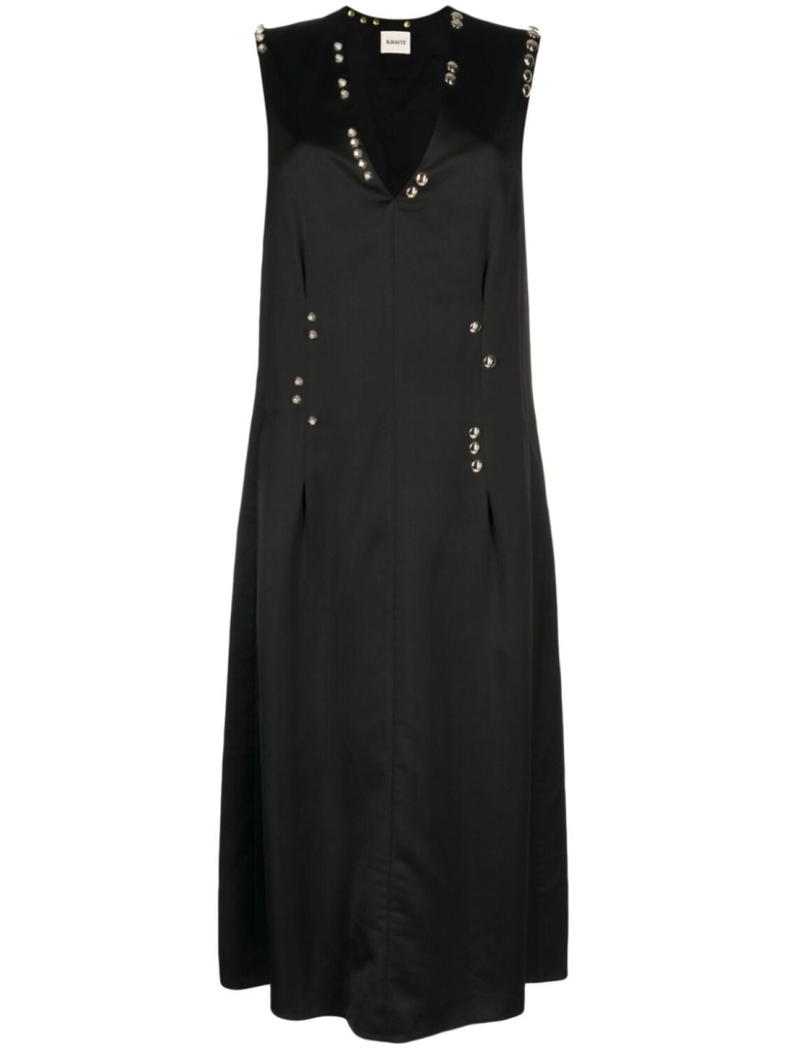 KHAITE платье миди The Mello с V-образным вырезом, черный
KHAITE платье миди The Mello с V-образным вырезом, черный