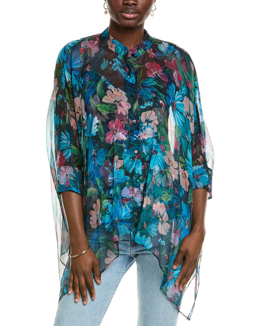 Джонни Вас Катя Шелковая блузка Johnny Was, синий
Джонни Вас Катя Шелковая блузка Johnny Was, синий