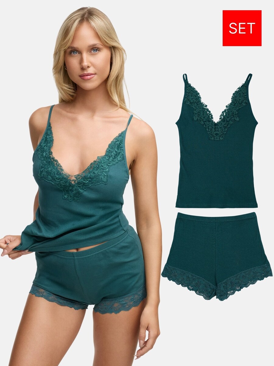 Короткий пижамный комплект Tazzio F909, зеленый
Короткий пижамный комплект Tazzio F909, зеленый