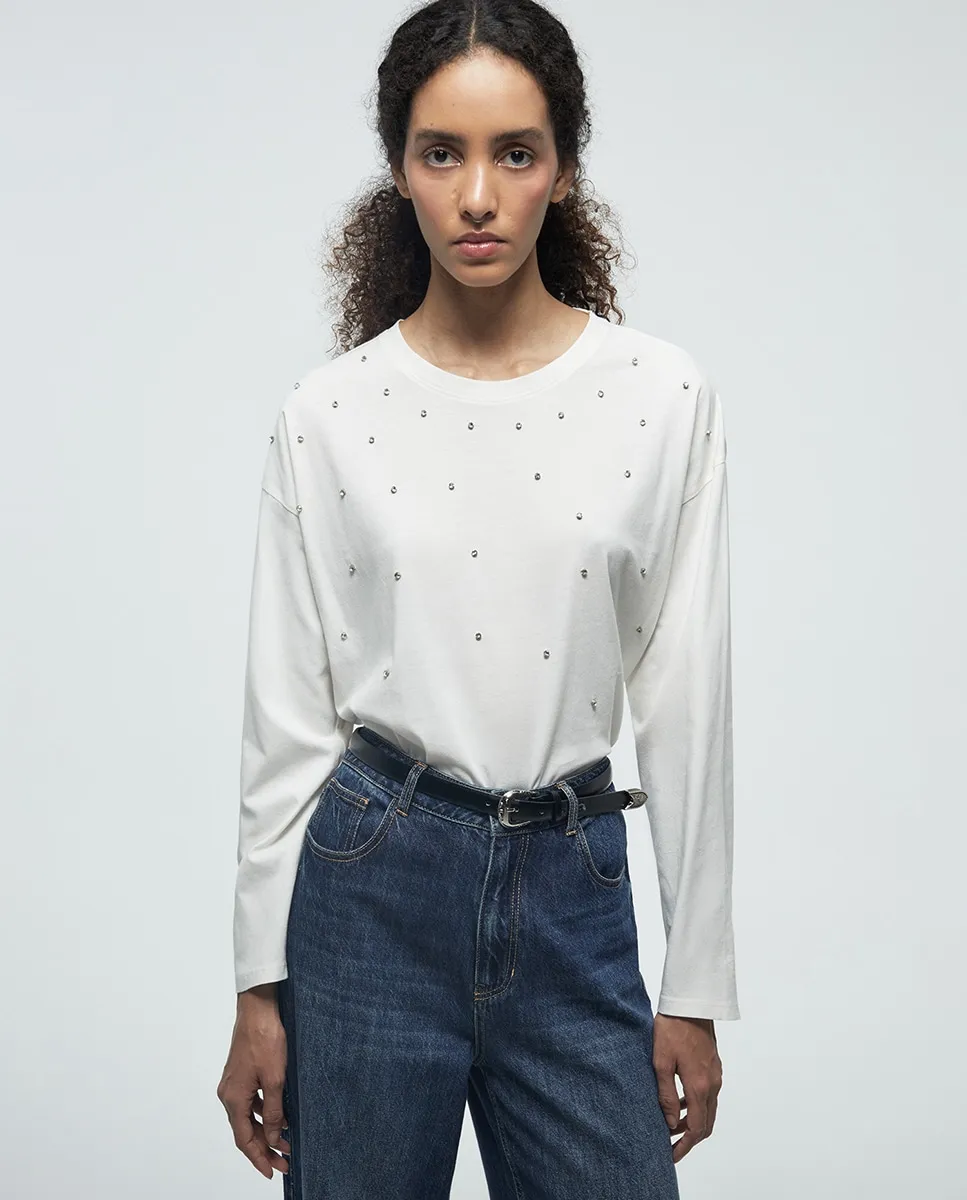 Футболка с стразами Sfera, белый
Футболка с стразами Sfera, белый