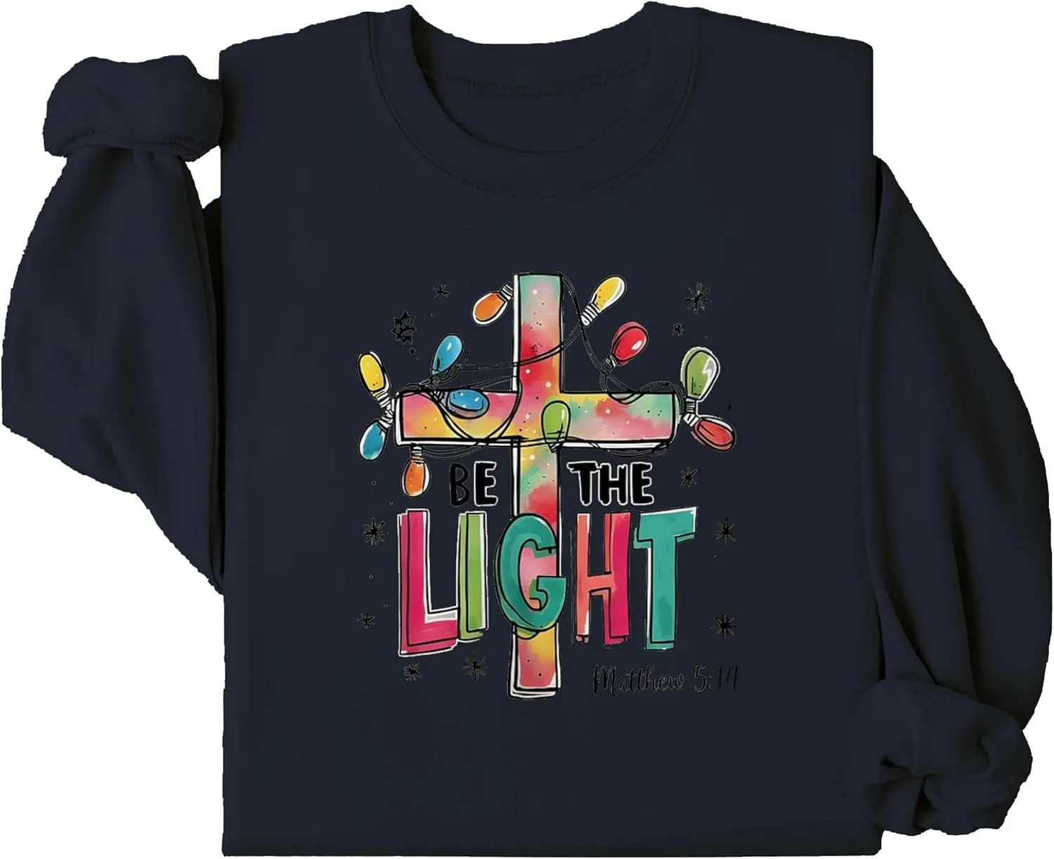 Свитшот с христианским крестом Be The Light
Свитшот с христианским крестом Be The Light