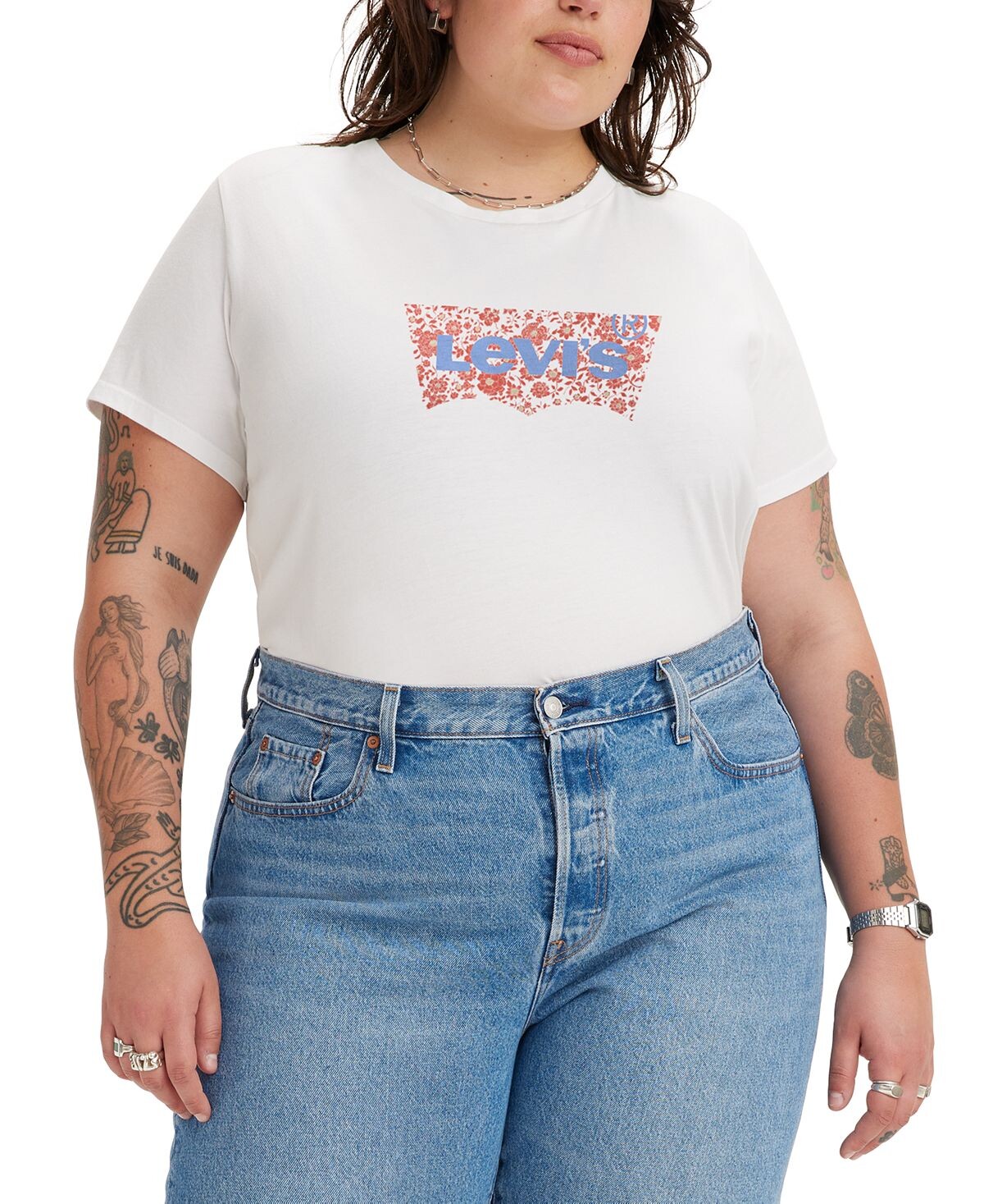 Модная футболка больших размеров batwing perfect с графическим логотипом Levi's, белый
Модная футболка больших размеров batwing perfect с графическим логотипом Levi's, белый