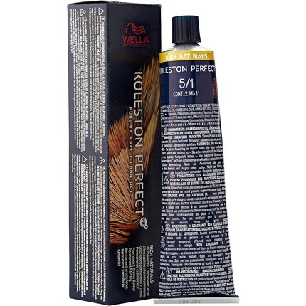 Koleston Perfect Me+ Rich Naturals Перманентная крем-краска для волос 60 мл 5/1 Светло-коричневый пепел, Wella 
Koleston Perfect Me+ Rich Naturals Перманентная крем-краска для волос 60 мл 5/1 Светло-коричневый пепел, Wella