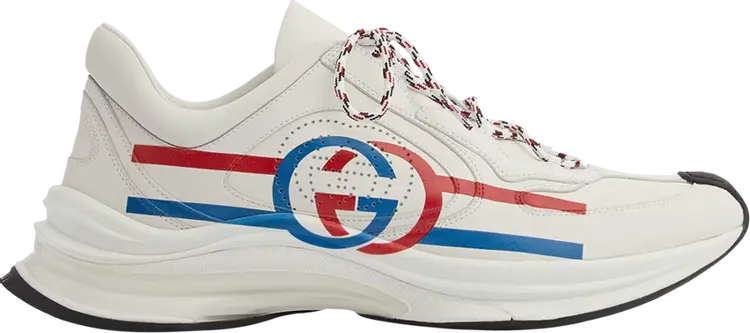 Кроссовки Gucci Run Sneaker White Blue Red, белый 
Кроссовки Gucci Run Sneaker White Blue Red, белый