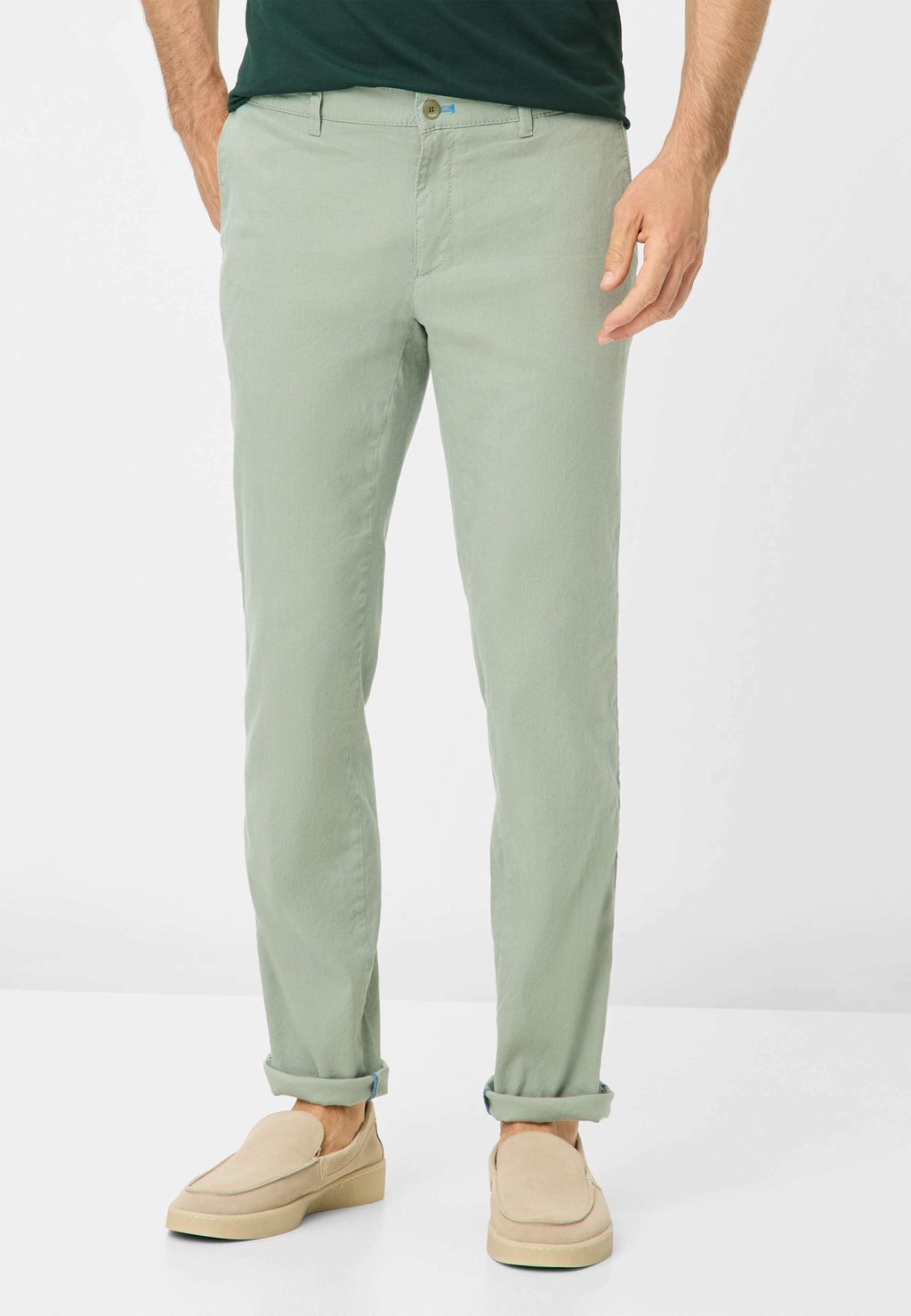 Чиносы STYLE FABIO IN BRAX, зеленый 
Чиносы STYLE FABIO IN BRAX, зеленый