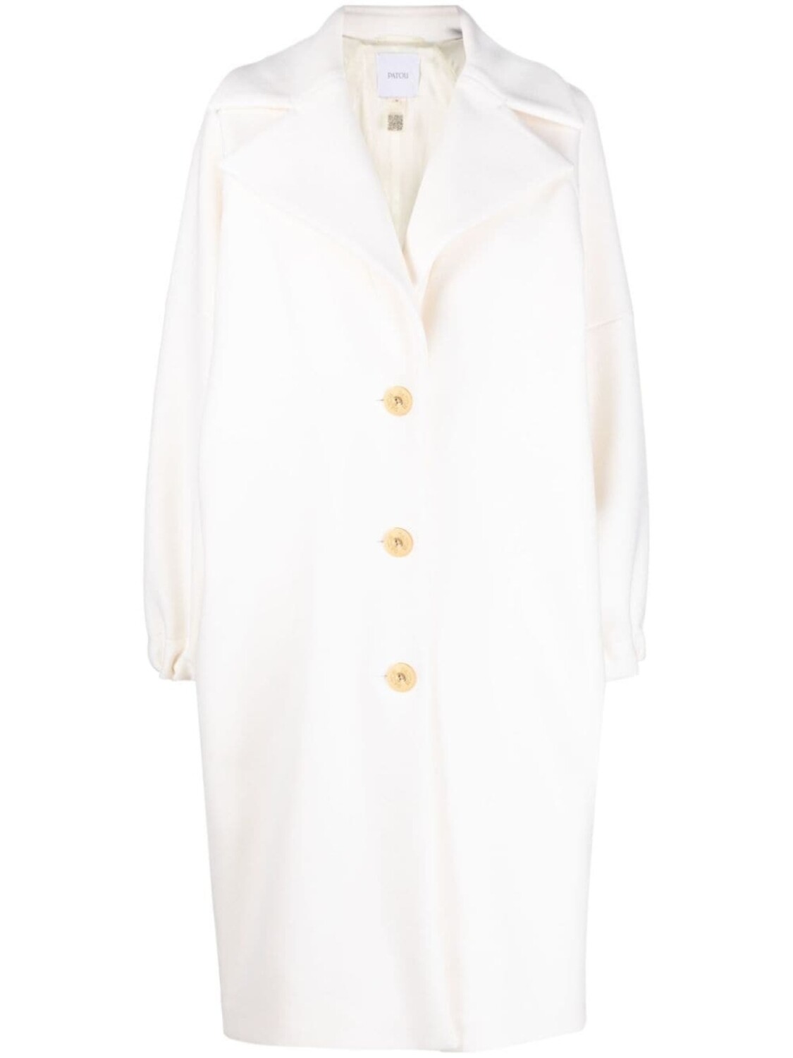 Patou однобортное пальто миди, белый
Patou однобортное пальто миди, белый