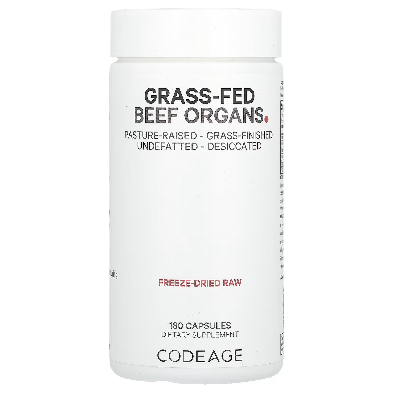 Добавка Codeage из говяжей печени, 180 капсул
Добавка Codeage из говяжей печени, 180 капсул