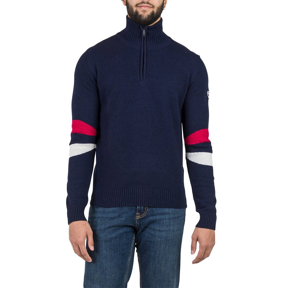 Мужской горнолыжный свитер Rossignol Signature с застежкой-молнией на четверть длины, Dark Navy
Мужской горнолыжный свитер Rossignol Signature с застежкой-молнией на четверть длины, Dark Navy