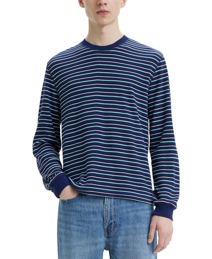 Мужская термо-футболка с длинными рукавами вафельной вязки Levi's, цвет White Stripe
Мужская термо-футболка с длинными рукавами вафельной вязки Levi's, цвет White Stripe