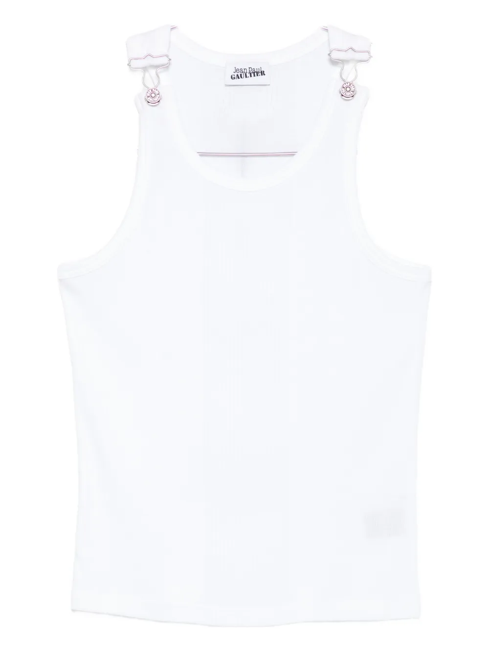 Жилет в рубчик с застежкой Jean Paul Gaultier, белый 
Жилет в рубчик с застежкой Jean Paul Gaultier, белый