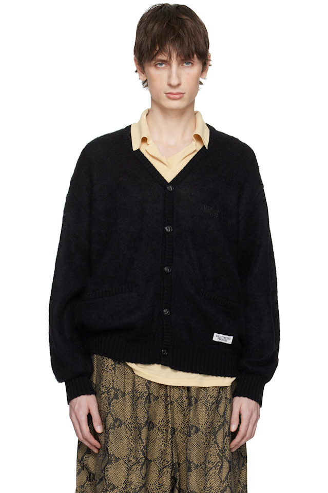 Кардиган из мохера вязаный Wacko Maria, черный
Кардиган из мохера вязаный Wacko Maria, черный