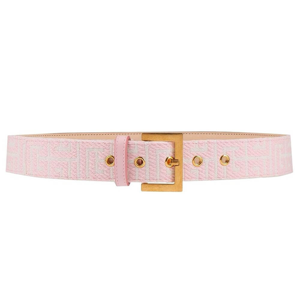Ремень Balmain Monogrammed Jacquard, розовый 
Ремень Balmain Monogrammed Jacquard, розовый