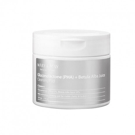 Глюконолактон (PHA)+Betula Alba Juice Cleansing Pad, Очищающие подушечки, 70 шт. Mary&May, Mary & May
Глюконолактон (PHA)+Betula Alba Juice Cleansing Pad, Очищающие подушечки, 70 шт. Mary&May, Mary & May