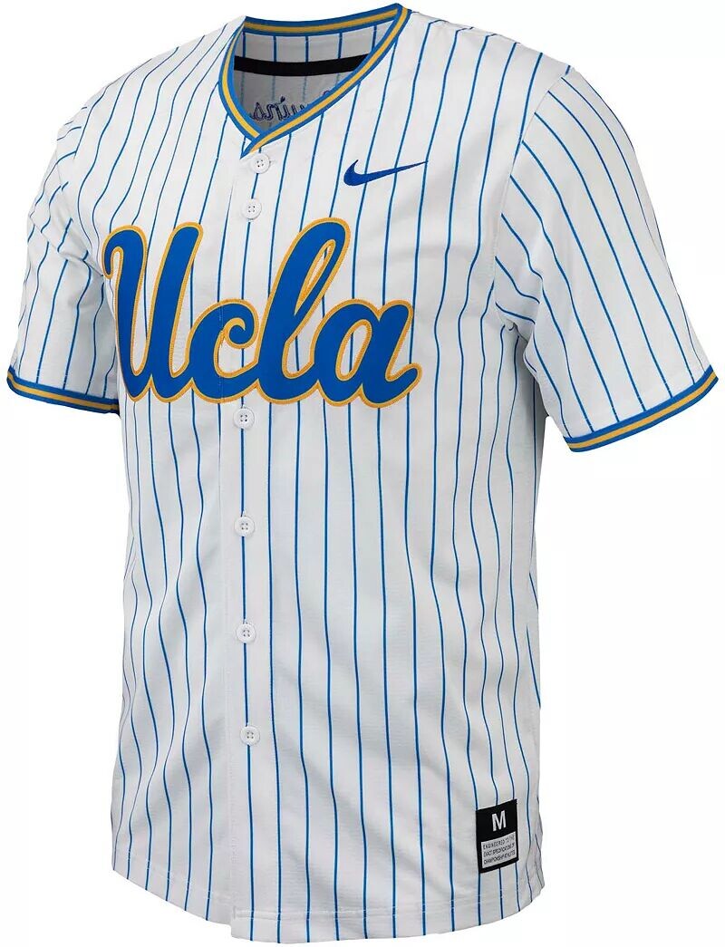 Мужская копия бейсбольной майки с белыми полосками и пуговицами Nike UCLA Bruins UCLA Bruins
Мужская копия бейсбольной майки с белыми полосками и пуговицами Nike UCLA Bruins UCLA Bruins