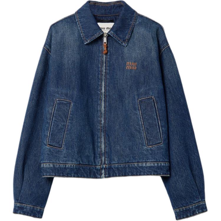 Джинсовая куртка в стиле trucker MIU MIU, синий
Джинсовая куртка в стиле trucker MIU MIU, синий