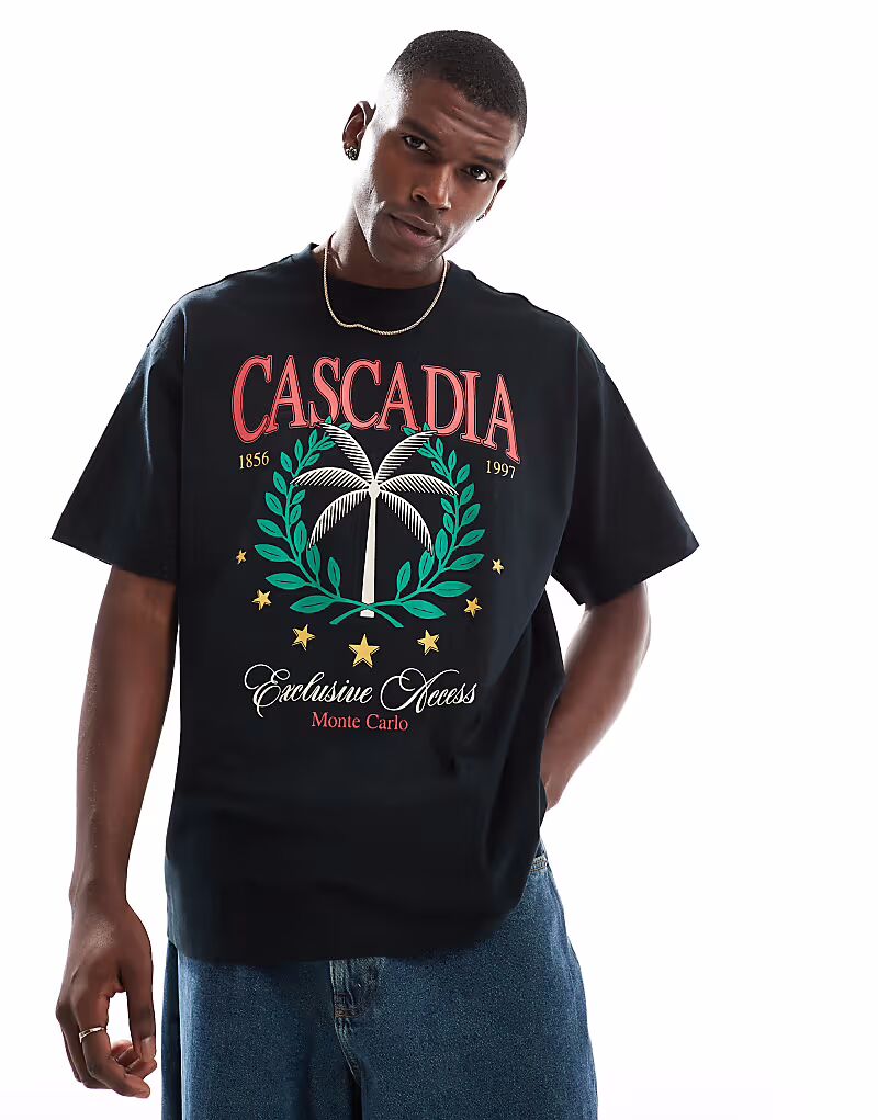 Футболка с графическим принтом из хлопка: On Box, черного цвета/цвета пальмовой бухты Cotton:On
Футболка с графическим принтом из хлопка: On Box, черного цвета/цвета пальмовой бухты Cotton:On