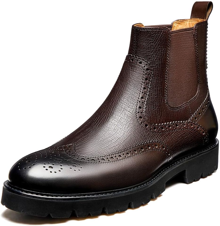 Мужские ботинки Челси из натуральной кожи, классические ботинки с крыльями, формальные деловые и повседневные ботинки на щиколотку Jepsen Gord, темно-коричневый
Мужские ботинки Челси из натуральной кожи, классические ботинки с крыльями, формальные деловые и повседневные ботинки на щиколотку Jepsen Gord, темно-коричневый