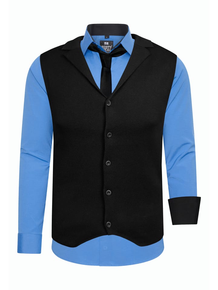 Рубашка с жилетом и галстуком, комплект из 3 предметов синего цвета Rusty Neal
Рубашка с жилетом и галстуком, комплект из 3 предметов синего цвета Rusty Neal