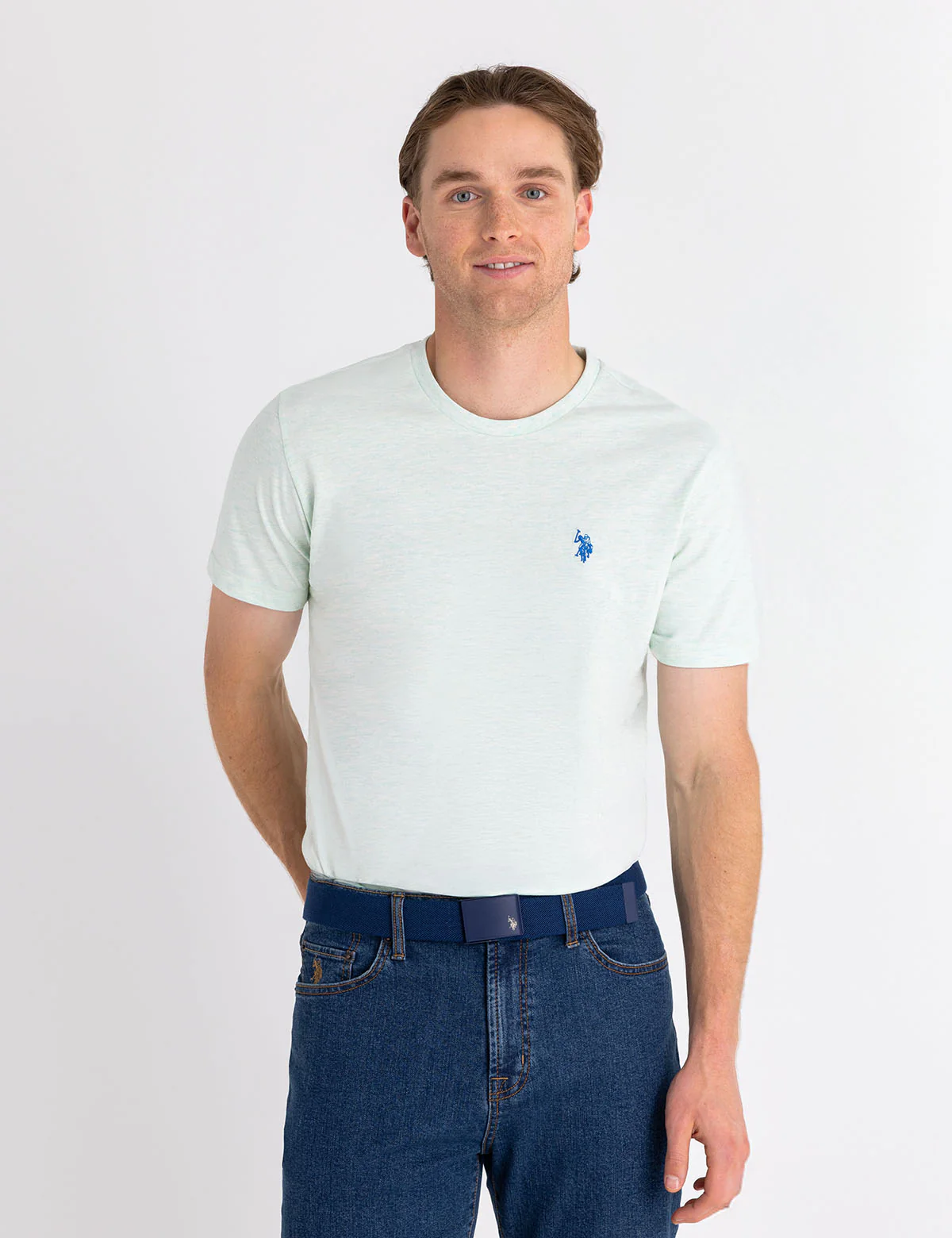 Футболка U.S. Polo Assn Solid Crew Neck, мятный 
Футболка U.S. Polo Assn Solid Crew Neck, мятный