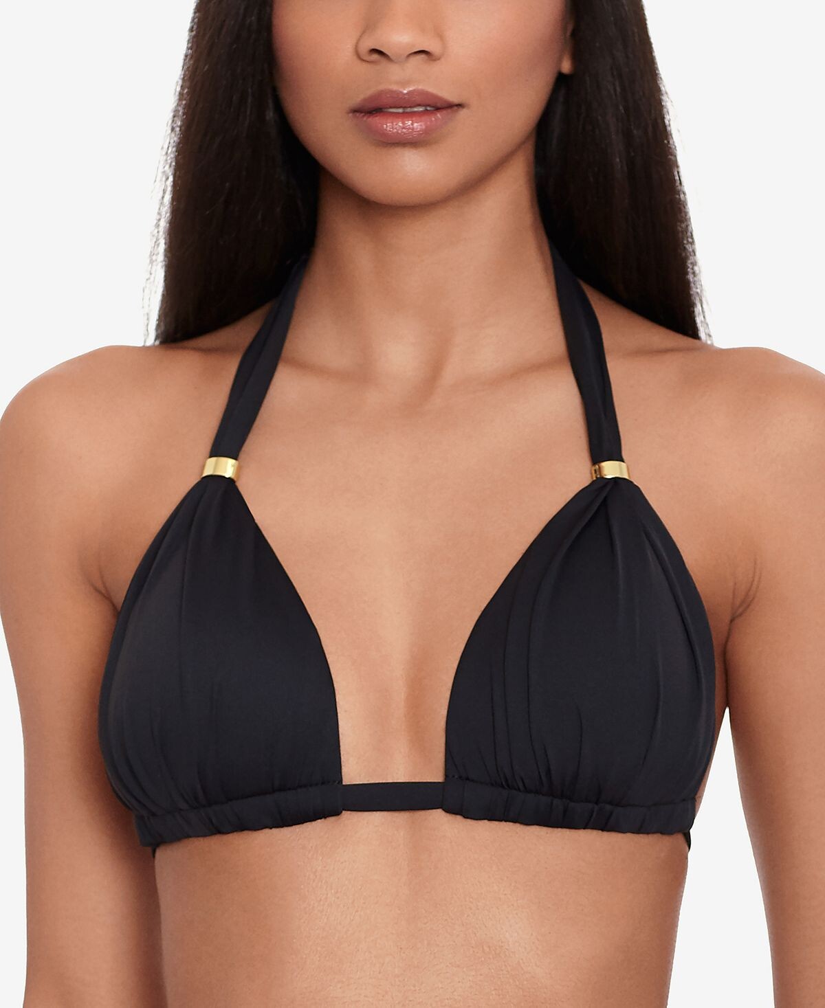 Верх бикини с цельной формованной чашкой и лямкой на шее beach club Lauren Ralph Lauren, черный
Верх бикини с цельной формованной чашкой и лямкой на шее beach club Lauren Ralph Lauren, черный