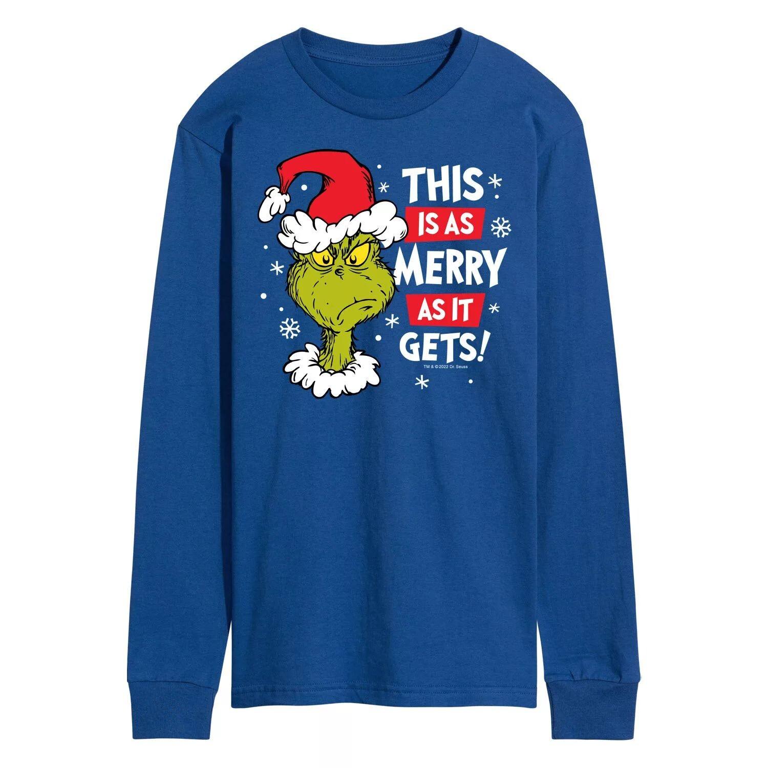 Мужская футболка с длинным рукавом «Доктор Сьюз Гринч» Licensed Character
Мужская футболка с длинным рукавом «Доктор Сьюз Гринч» Licensed Character