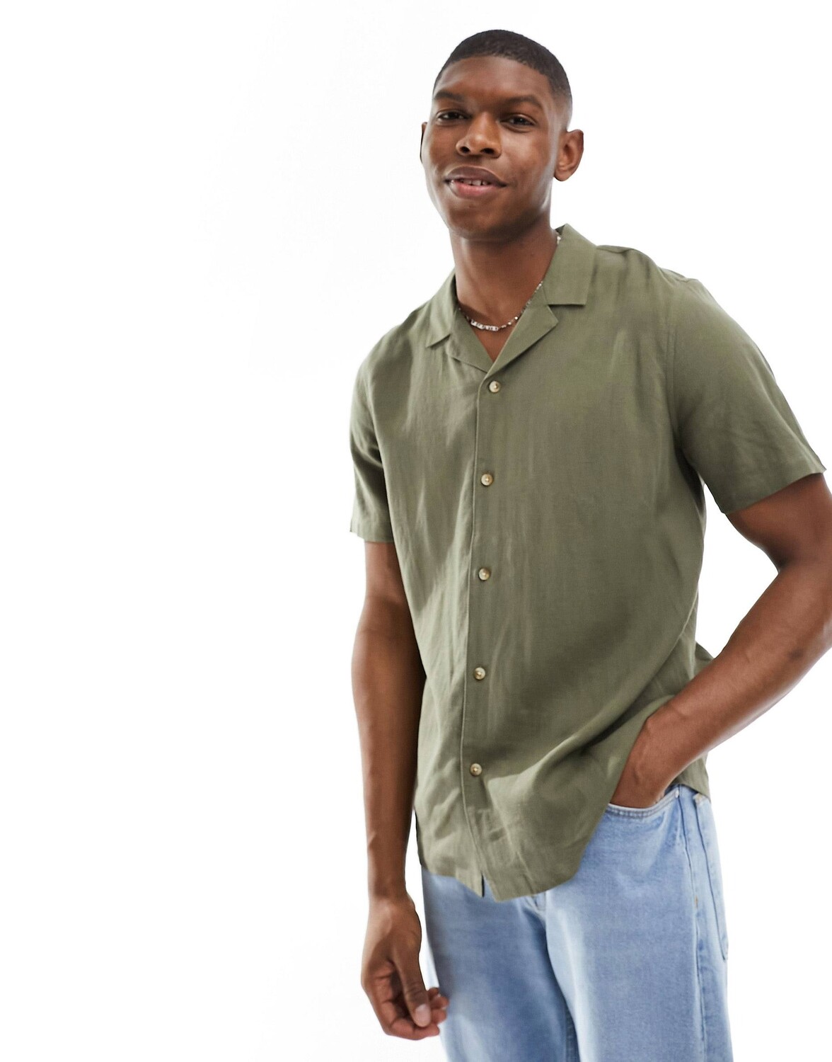 Рубашка New Look Linen, темный хаки
Рубашка New Look Linen, темный хаки