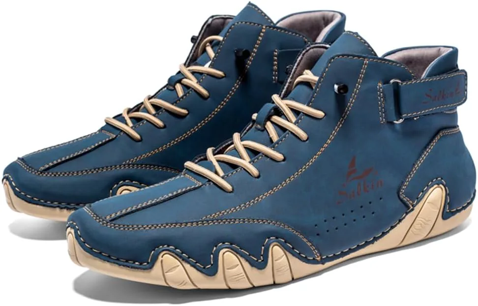 Мужские повседневные кожаные модные кроссовки, ботинки-чикка на щиколотке, мокасины на легкой подошве, для ходьбы и вождения Abborora, синий
Мужские повседневные кожаные модные кроссовки, ботинки-чикка на щиколотке, мокасины на легкой подошве, для ходьбы и вождения Abborora, синий