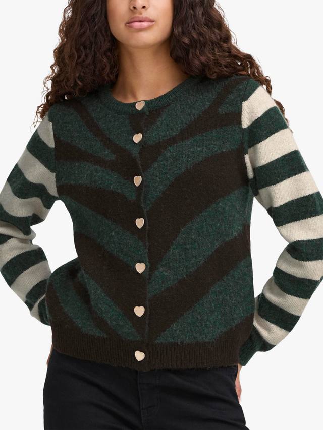 Ливони кардиган с круглым вырезом и полоской ICHI
Ливони кардиган с круглым вырезом и полоской ICHI