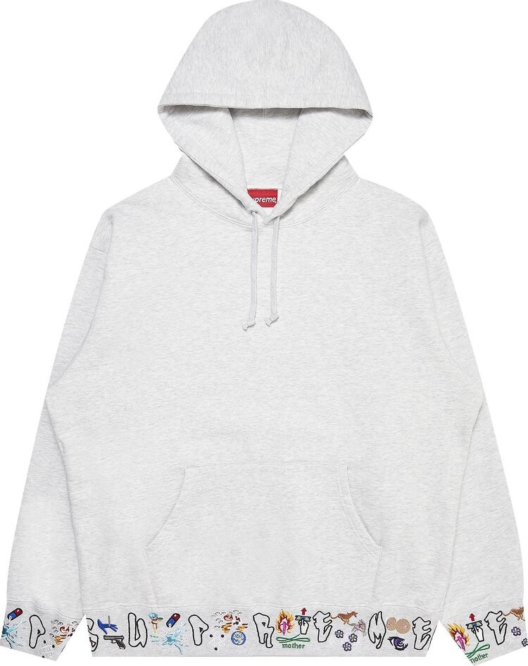 Толстовка Supreme AOI Icons Hooded Sweatshirt 'Ash Grey', серый
Толстовка Supreme AOI Icons Hooded Sweatshirt 'Ash Grey', серый