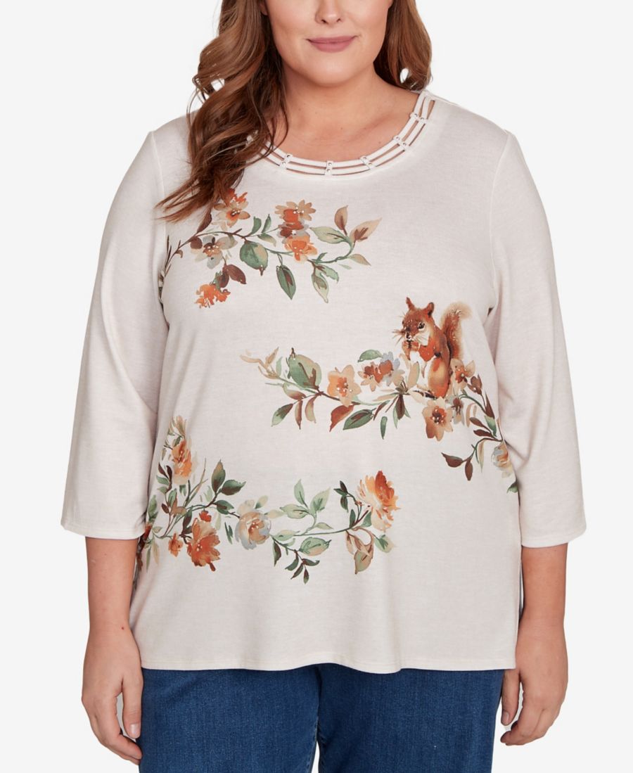 Классический топ больших размеров с цветочным принтом "Белка" Alfred Dunner, Oatmeal
Классический топ больших размеров с цветочным принтом "Белка" Alfred Dunner, Oatmeal