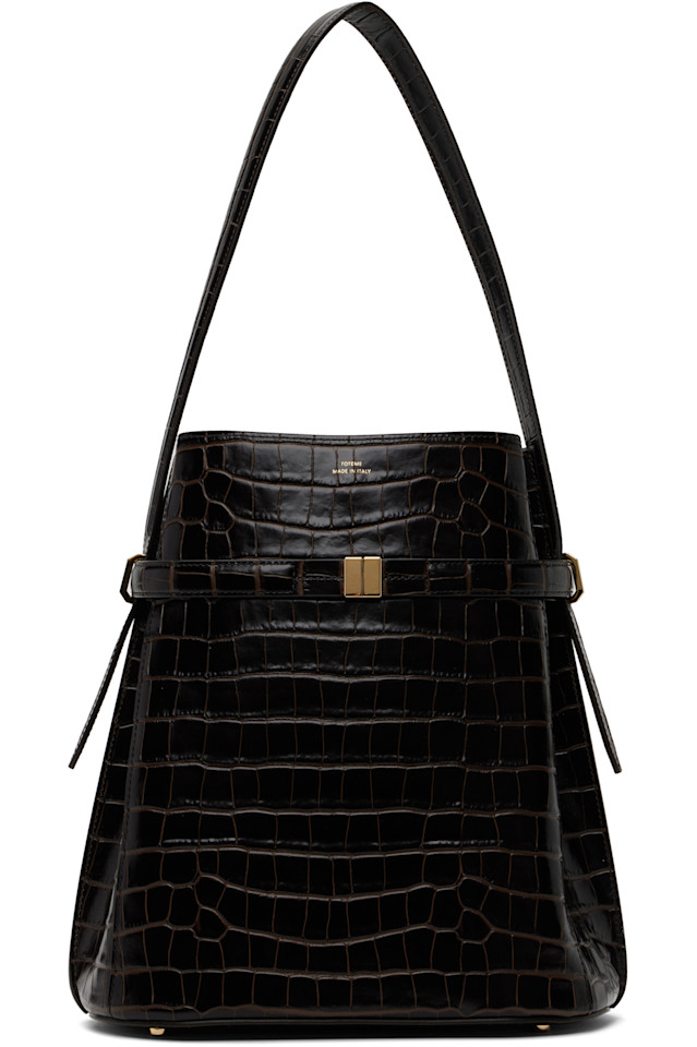 Поясная сумка-ведро с тиснением под крокодила Toteme, коричневый
Поясная сумка-ведро с тиснением под крокодила Toteme, коричневый