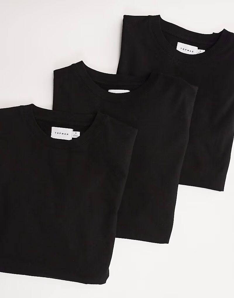 Topman 3 футболки обычного кроя черного цвета
Topman 3 футболки обычного кроя черного цвета