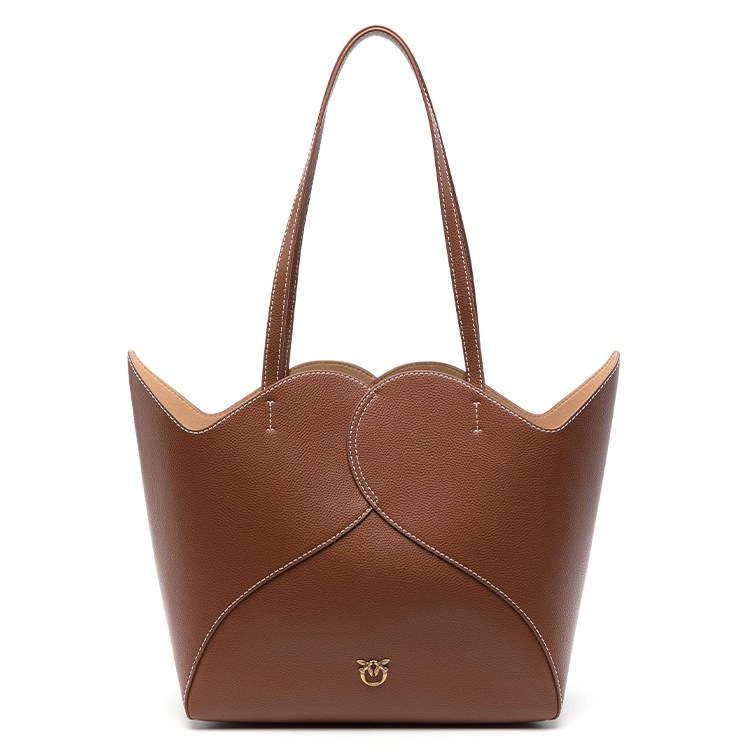 Женская сумка через плечо из телячьей кожи верблюжьего коричневого цвета PINKO 
Женская сумка через плечо из телячьей кожи верблюжьего коричневого цвета PINKO