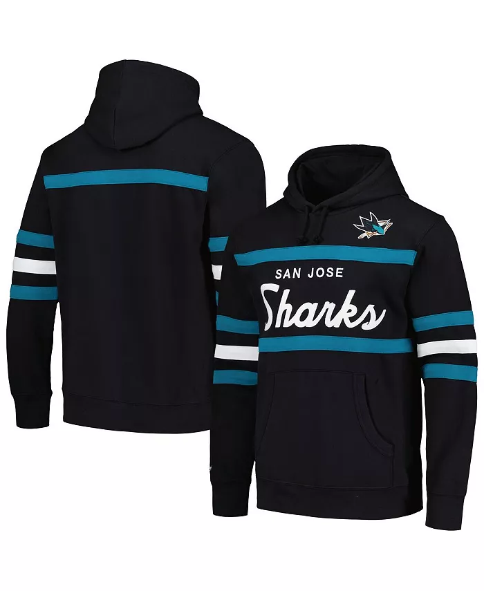 Мужская черная толстовка с капюшоном San Jose Sharks Head Coach Mitchell & Ness
Мужская черная толстовка с капюшоном San Jose Sharks Head Coach Mitchell & Ness