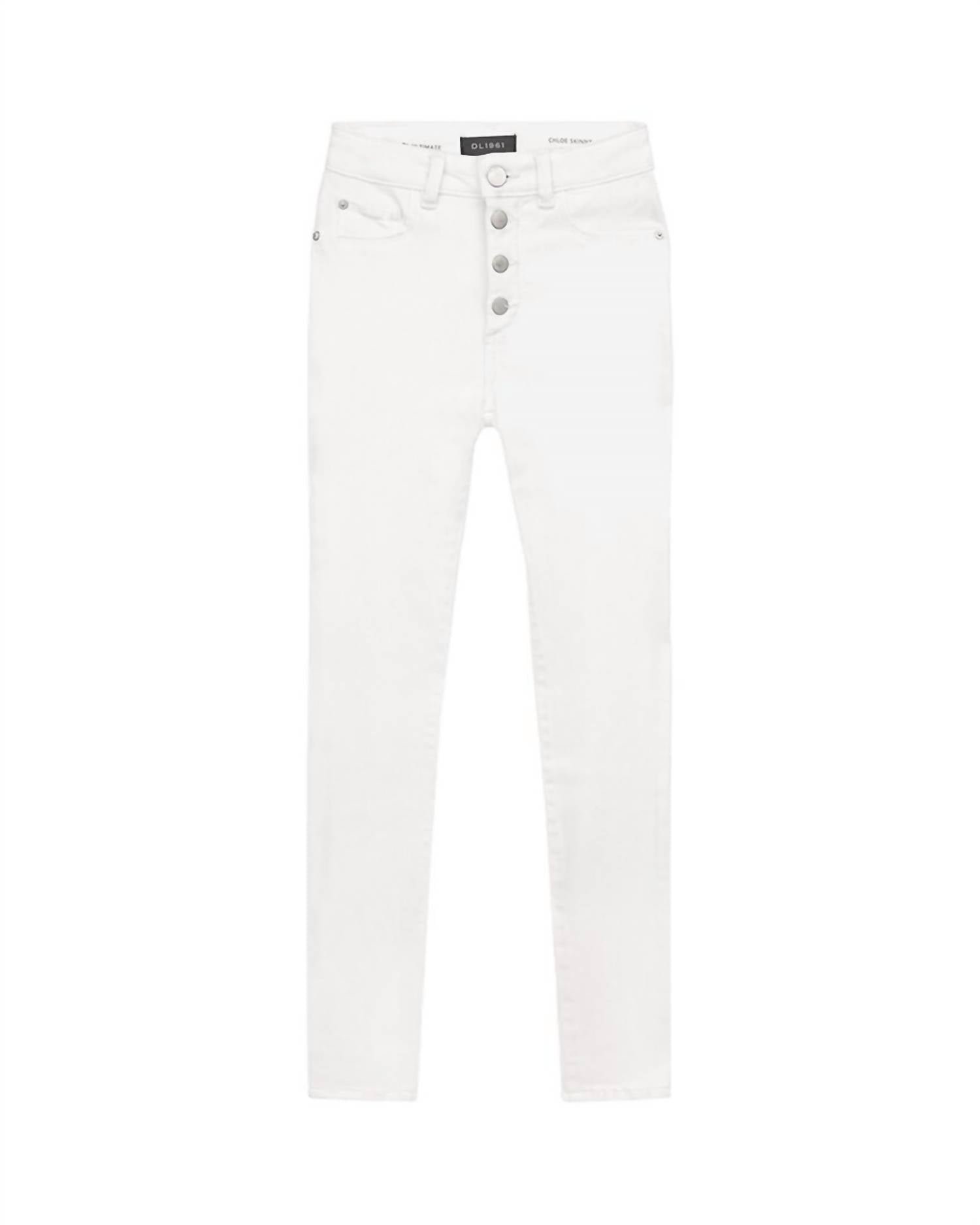 Детские узкие джинсы Chloe в белом цвете DL1961 - Kids'
Детские узкие джинсы Chloe в белом цвете DL1961 - Kids'