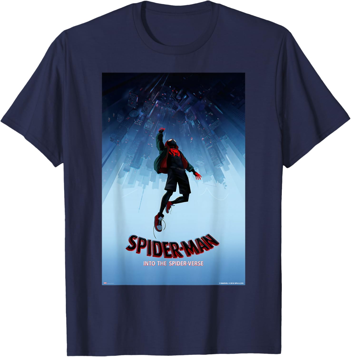 Футболка с постером Marvel Spider-Man Spider-verse Upside Down, синяя
Футболка с постером Marvel Spider-Man Spider-verse Upside Down, синяя