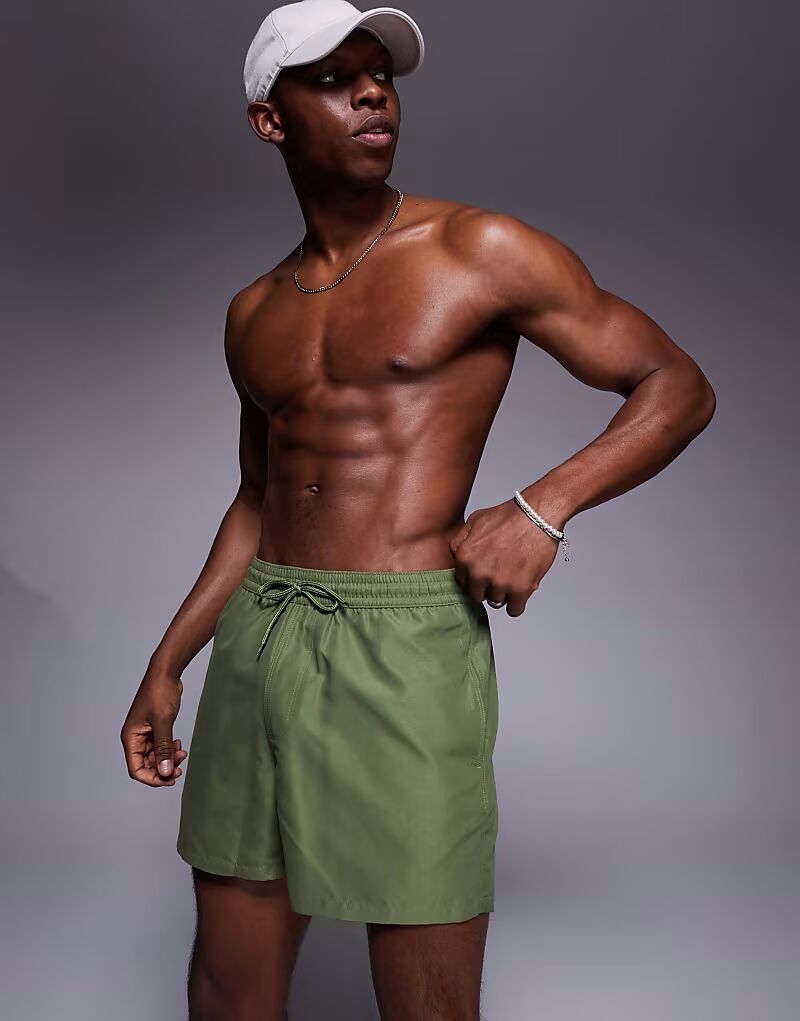 Короткие шорты для плавания ASOS DESIGN цвета хаки
Короткие шорты для плавания ASOS DESIGN цвета хаки