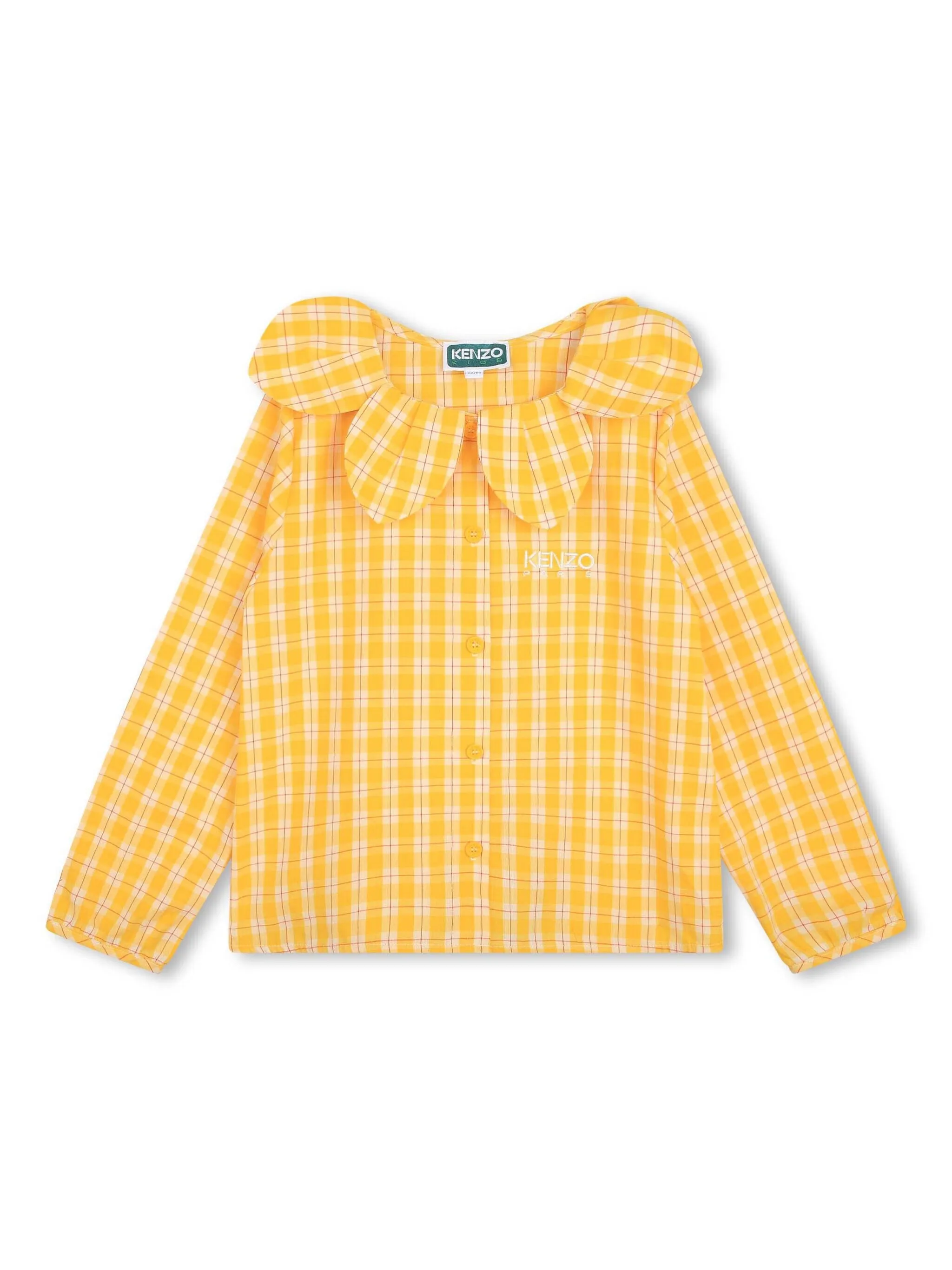 Клетчатая рубашка с вышитым логотипом Kenzo Kids, желтый
Клетчатая рубашка с вышитым логотипом Kenzo Kids, желтый