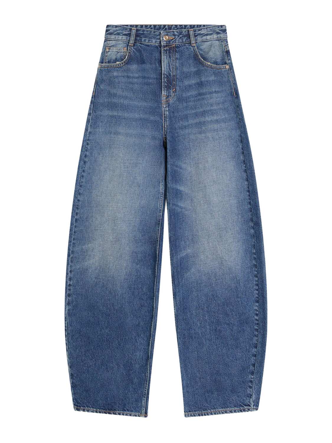 Bershka Баррел джинсы в синем дениме
Bershka Баррел джинсы в синем дениме