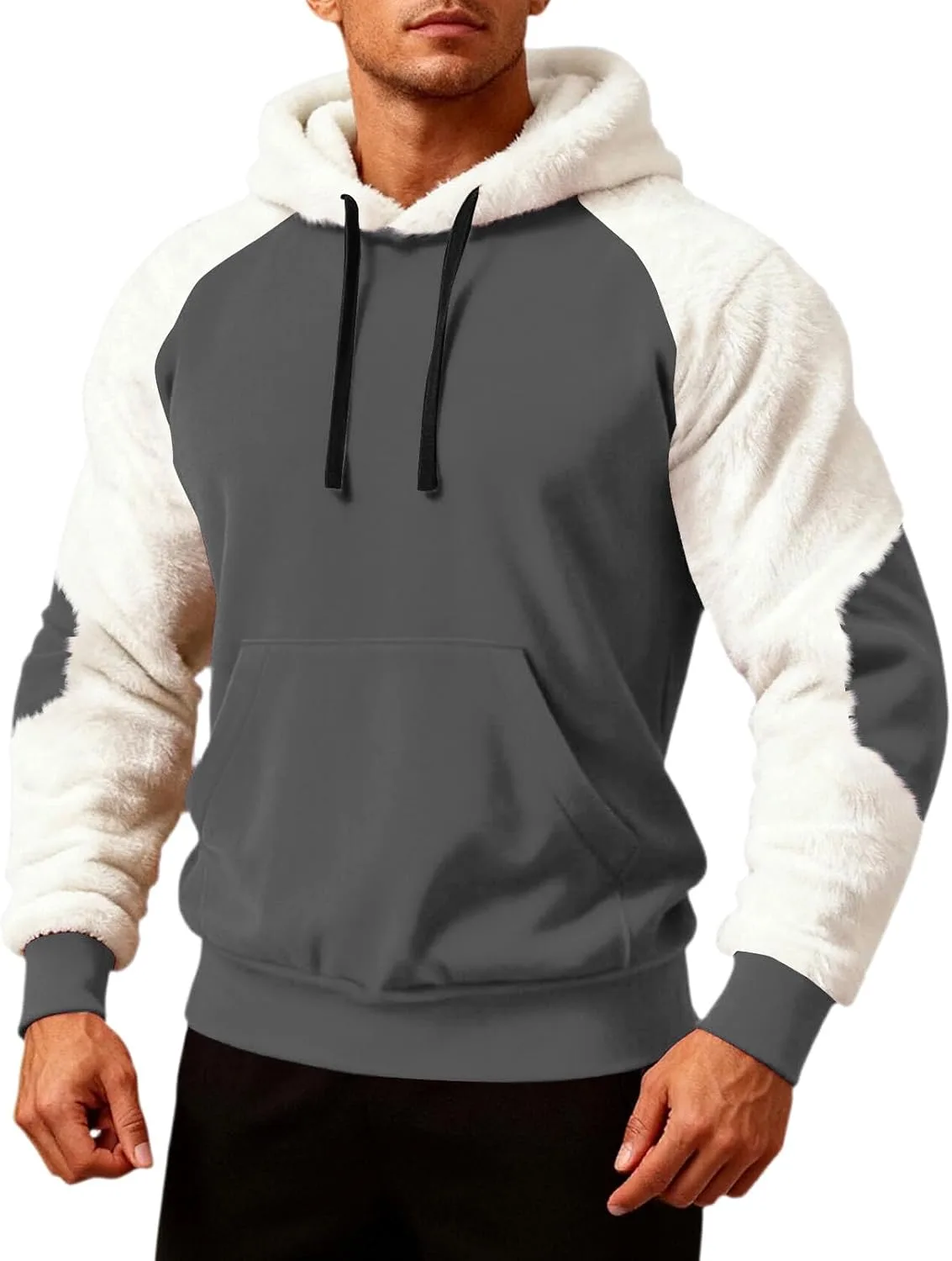 Толстовка Sherpa с капюшоном, мужская, флисовая, с контрастными вставками
Толстовка Sherpa с капюшоном, мужская, флисовая, с контрастными вставками