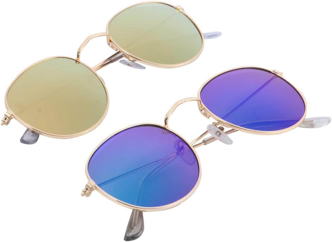 Homoyoyo 2 шт. Ретро круглые солнцезащитные очки в модной оправе для мужчин и женщин, для пляжа, путешествий и активного отдыха на природе, Assorted color Retro Sunglasses - Size: About 13 x 4
Homoyoyo 2 шт. Ретро круглые солнцезащитные очки в модной оправе для мужчин и женщин, для пляжа, путешествий и активного отдыха на природе, Assorted color Retro Sunglasses - Size: About 13 x 4