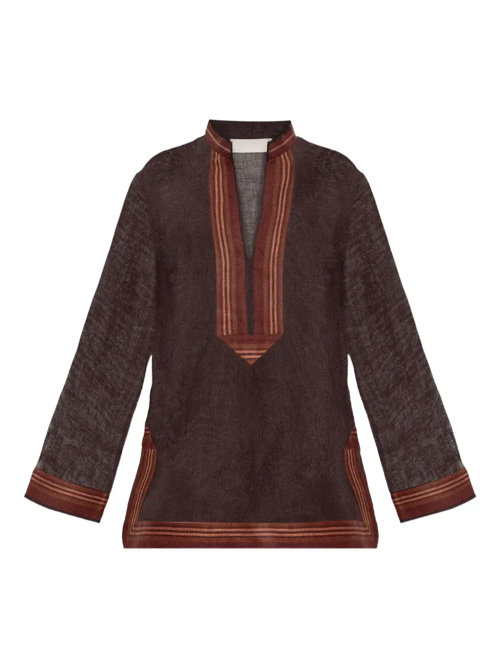 Блузка с полосатыми деталями Tory Burch, коричневый
Блузка с полосатыми деталями Tory Burch, коричневый